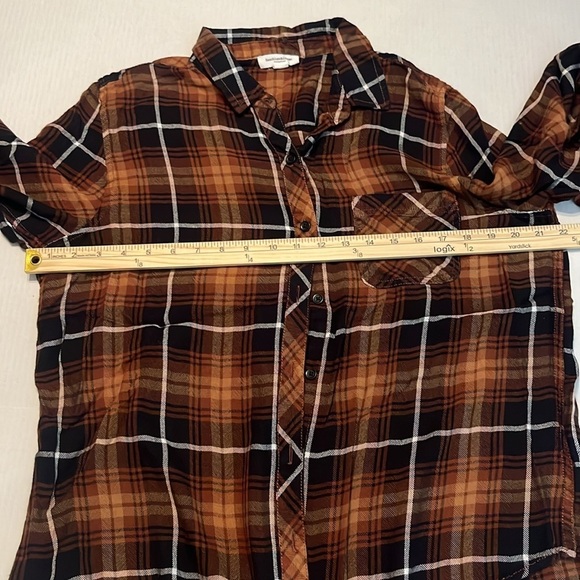 beachlunchlounge Elliot Shirt - Bon Bon Brown Black Plaid Size XL - Picture 6 of 12